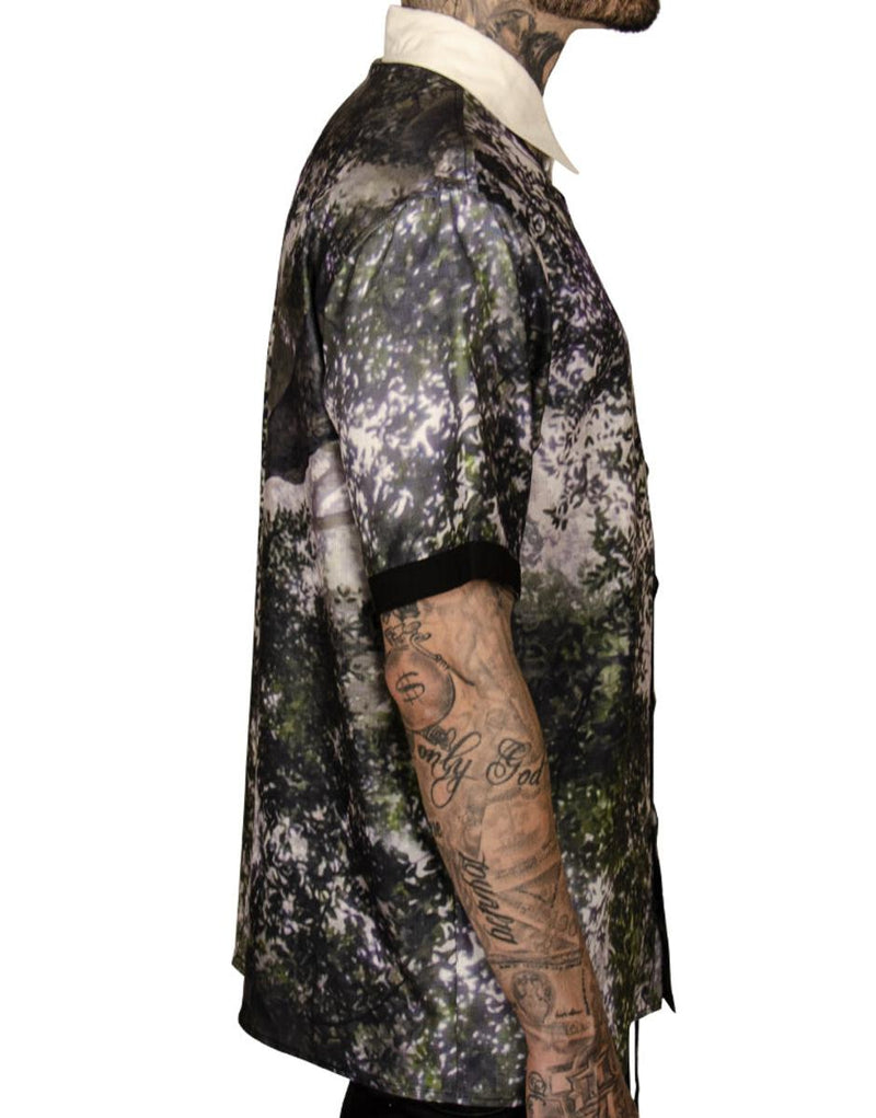 THC In The Clouds Button-Up Shirt (Canopy)