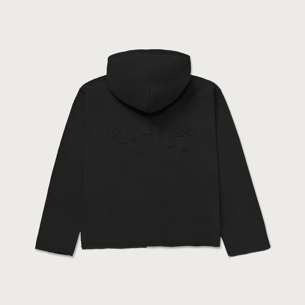 HONOR THE GIFT SCRIPT EMBROIDERED HOODIE (BLACK)