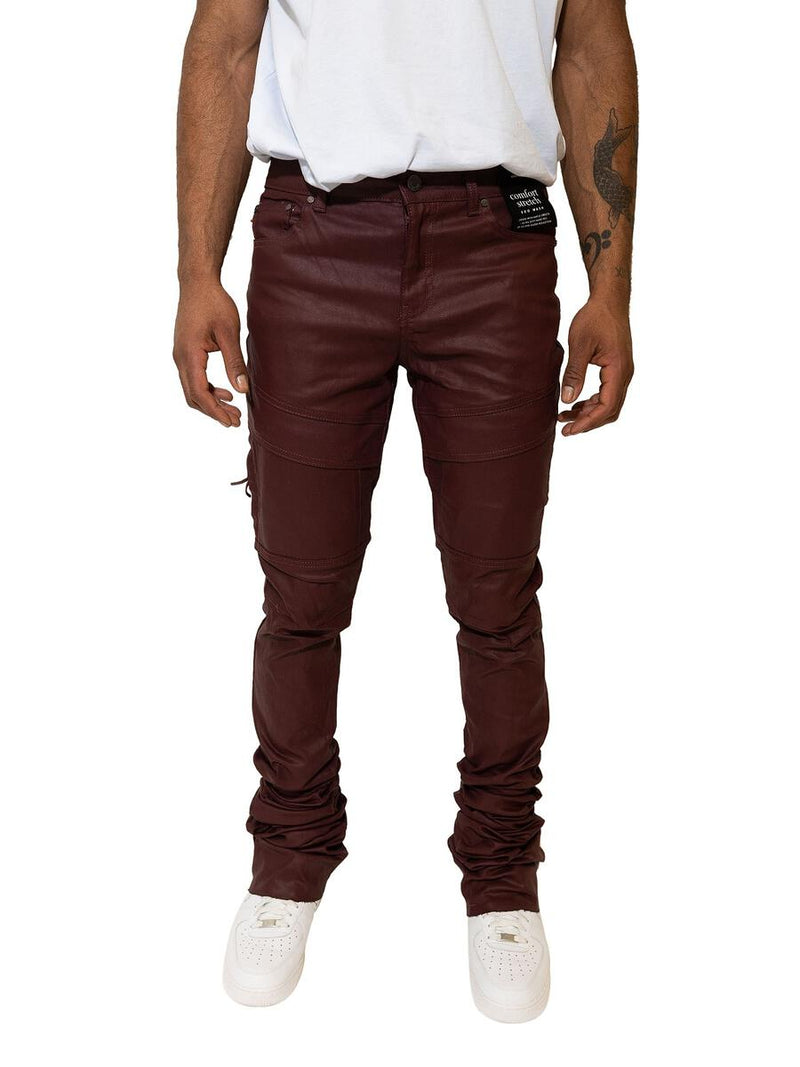 Si Tu Veux GORDON WAX SUPER-STACKED JEAN (BURGUNDY WAX)