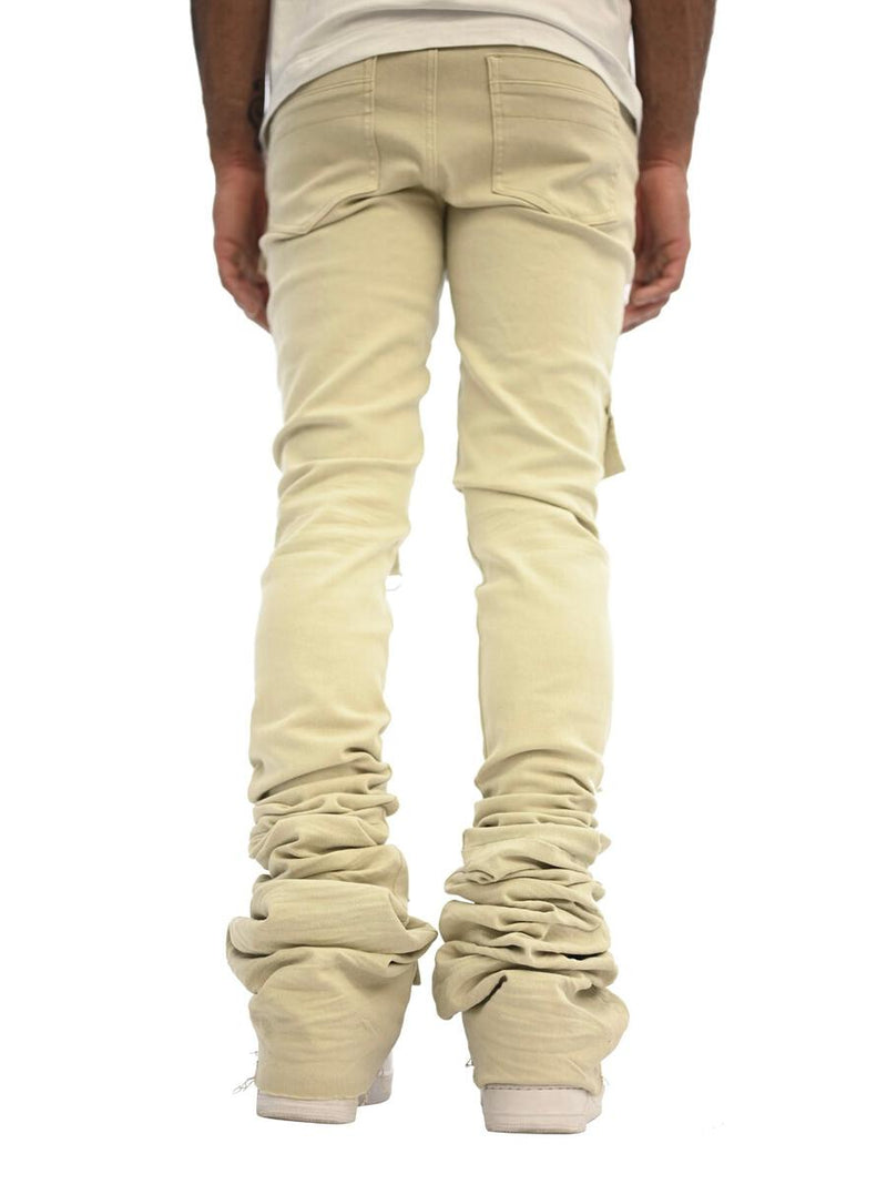 Si Tu Veux GUNNA SUPER-STACKED JEAN (KHAKI)