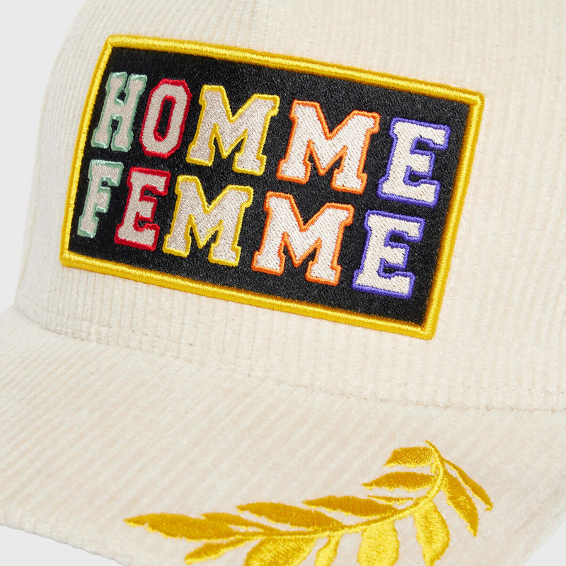 HOMME FEMME 10 Year Corduroy Hat (CREAM)