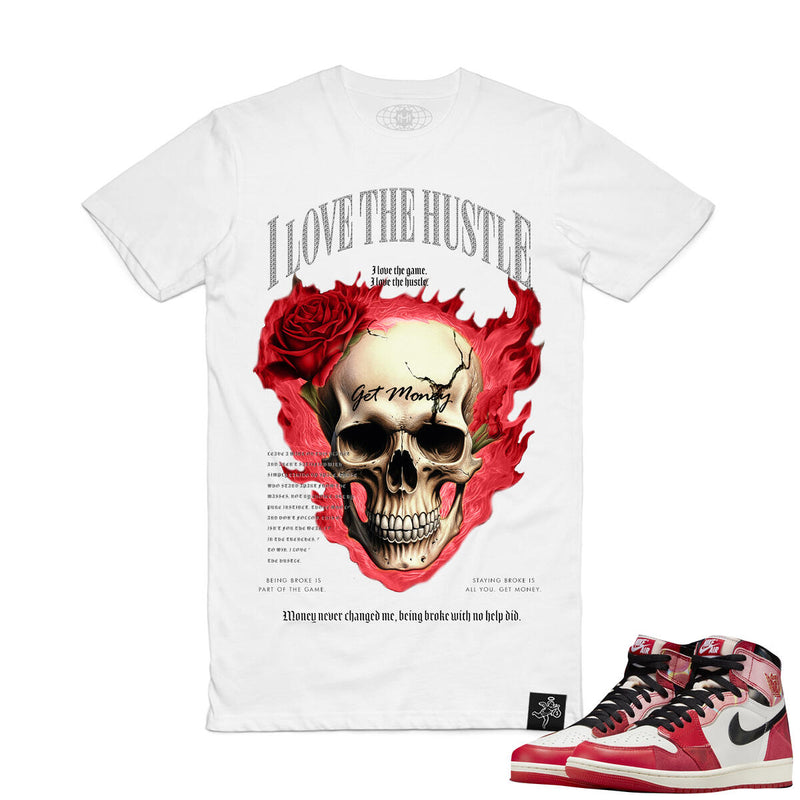 Hustle Daily Love The Hustle Skull Shirt (WHITE)