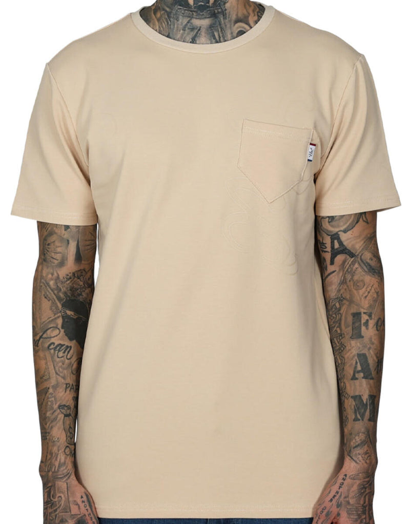 THC Under Logo Pocket Tee (Light Nougat)