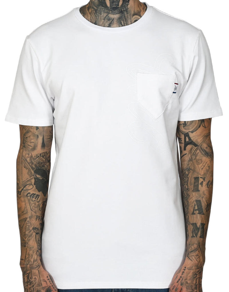 THC Under Logo Pocket Tee (White)