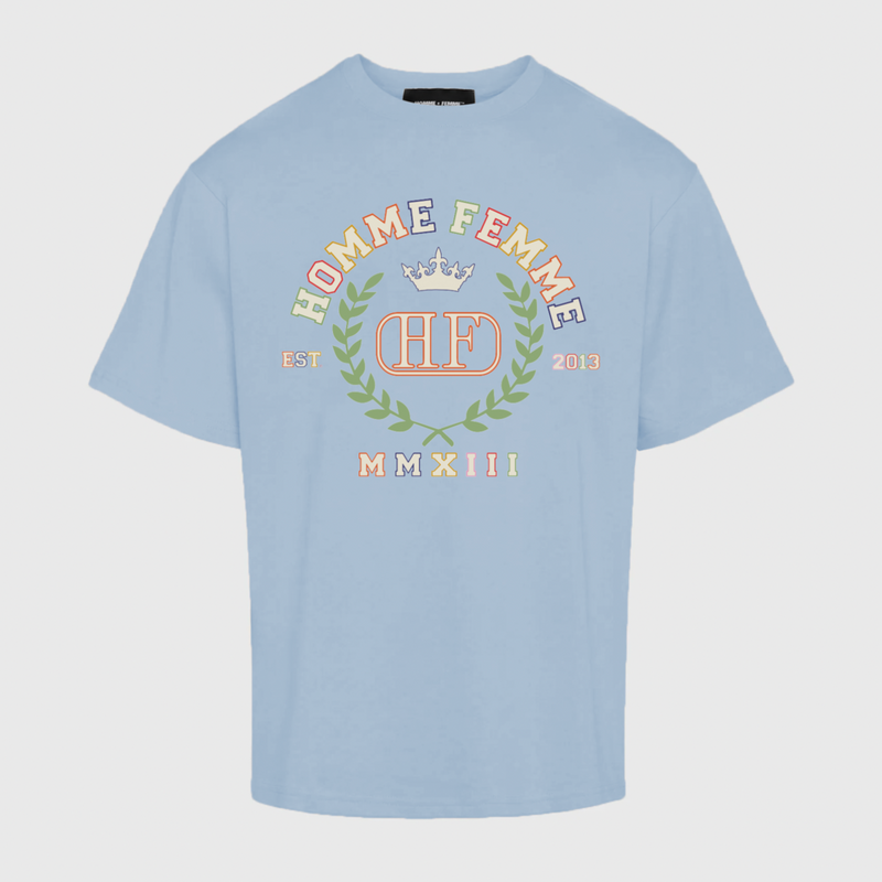 HOMME FEMME 10 Year Crest Tee (SKY BLUE)