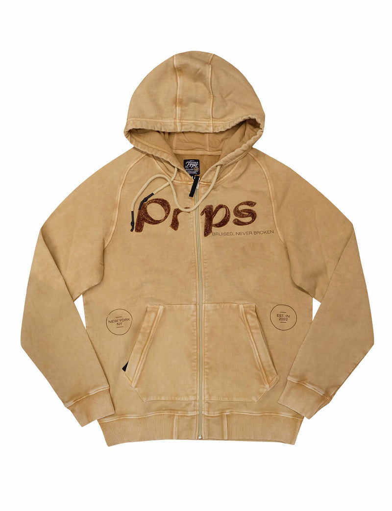 PRPS SYSTEM FULL ZIP HOODIE (CROISSANT)