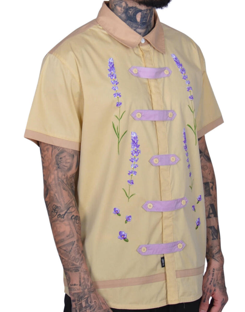 THC Valensole Lavender SS Button Down Shirt (Limestone)