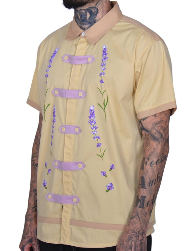 THC Valensole Lavender SS Button Down Shirt (Limestone)