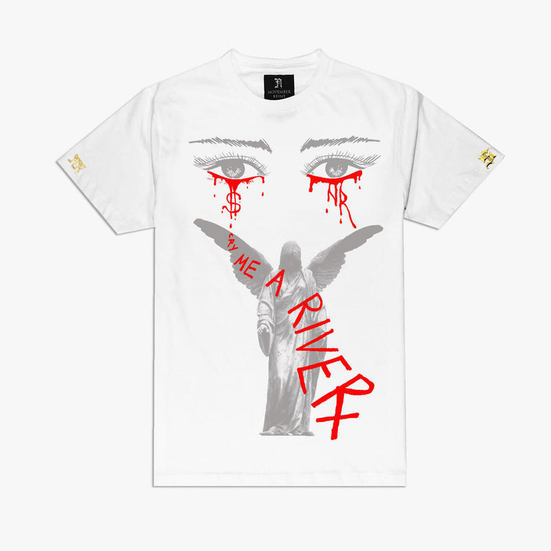 November Reine CRY ME A RIVER TEE (WHITE GREY RED)