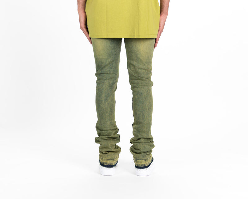 Pheelings GETTING THERE FLARE STACK DENIM (FERN GREEN)