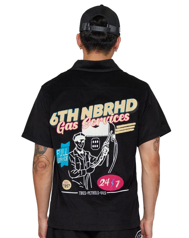 6th NBRHD GAS SERVICES WOVEN (BLACK)