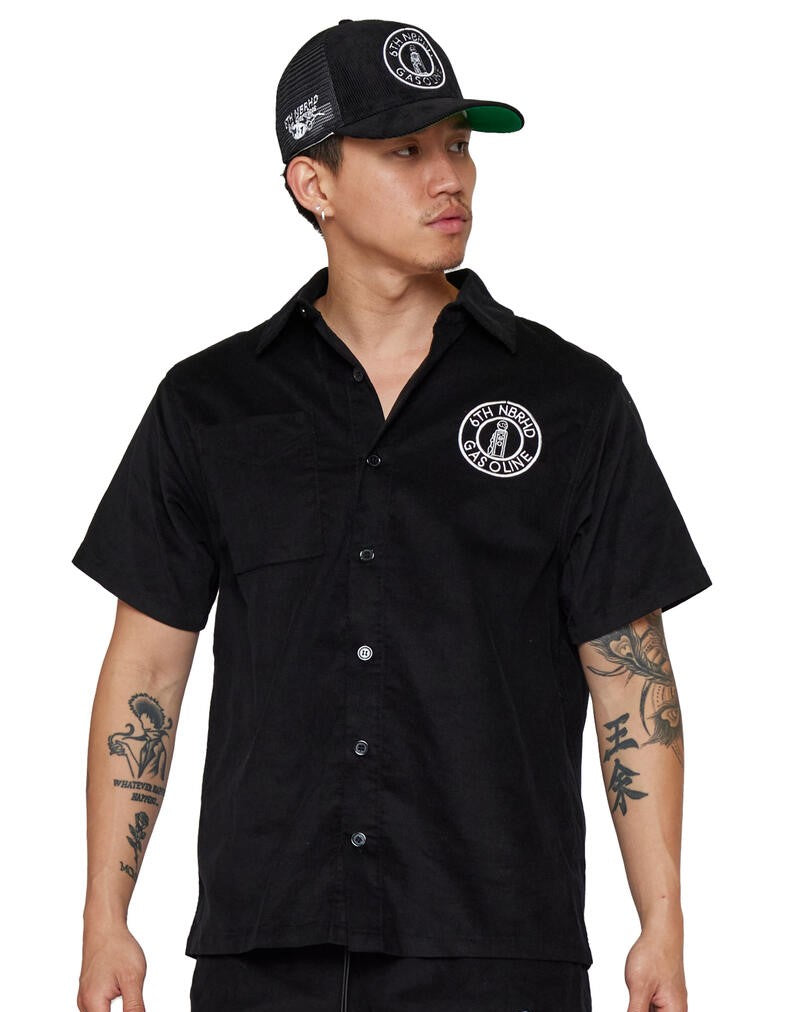 6th NBRHD GAS SERVICES WOVEN (BLACK)