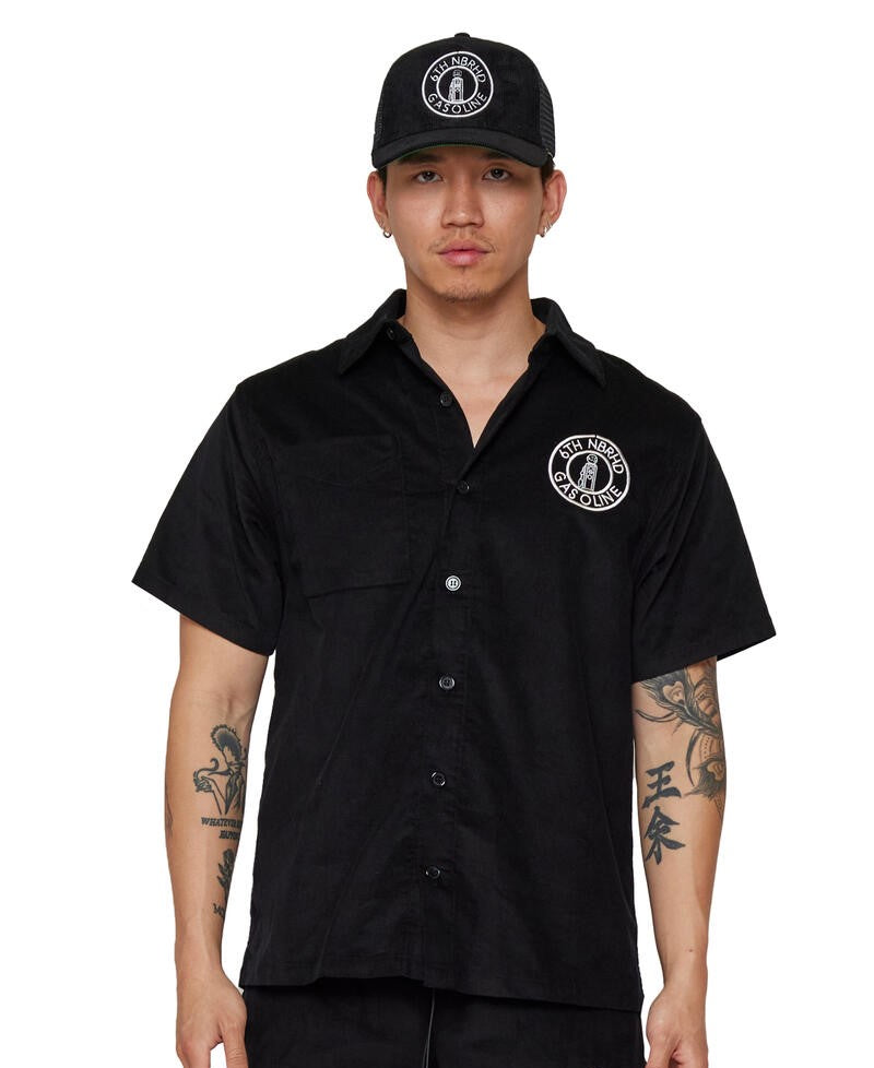 6th NBRHD GAS SERVICES WOVEN (BLACK)