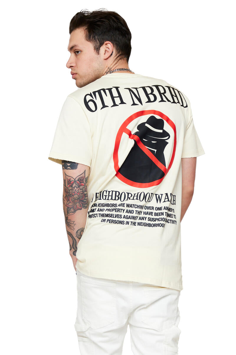 6th NBRHD NBRHD WATCH TEE (VINTAGE CREAM)