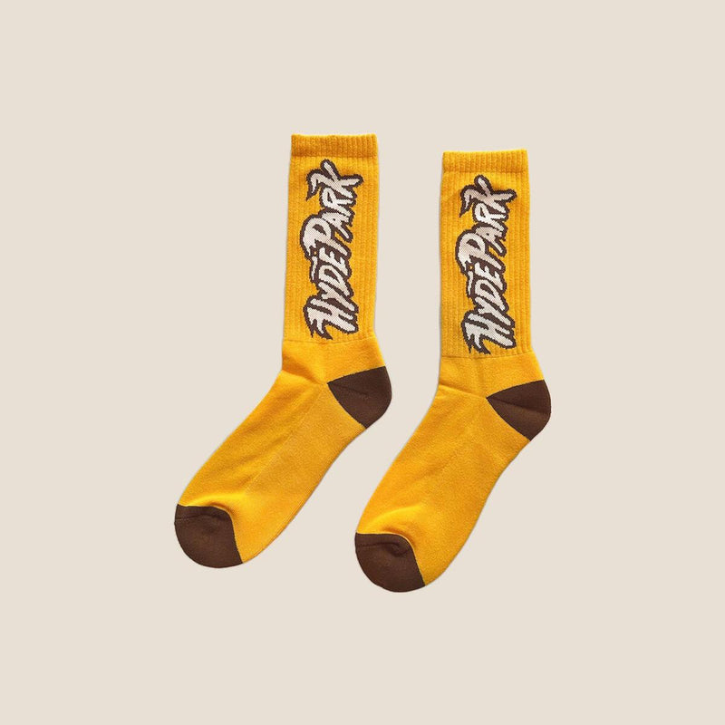 Hyde Park Logo Intarsia Sock (Graham Cracker)