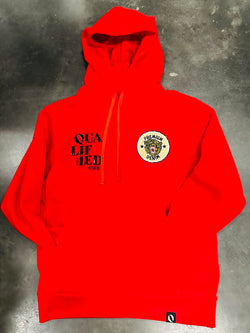 Qualified Denim PATCH HOODIE (RED)