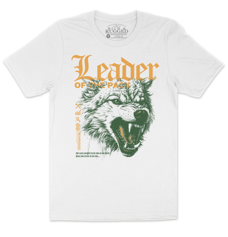 Rich & Rugged Leader Shirt (White/GREEN)