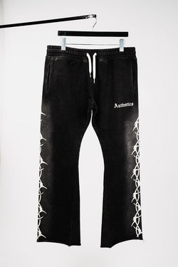 AUTHENTICS BARBED WIRE FLARE SWEATPANTS (VINT BLACK)