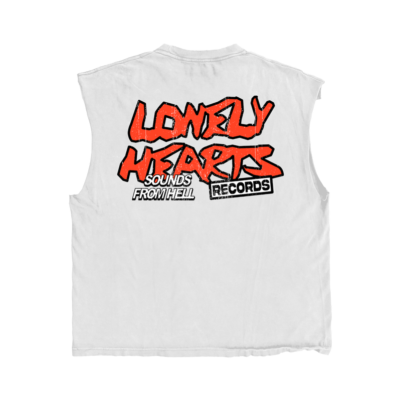 Lonely Hearts LHC Records Sleeveless T-Shirt (Off-White)