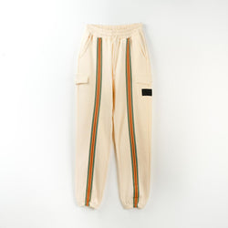 VIC GARCIA Life Jacquard Taped Sweatpant (White Asparagus)