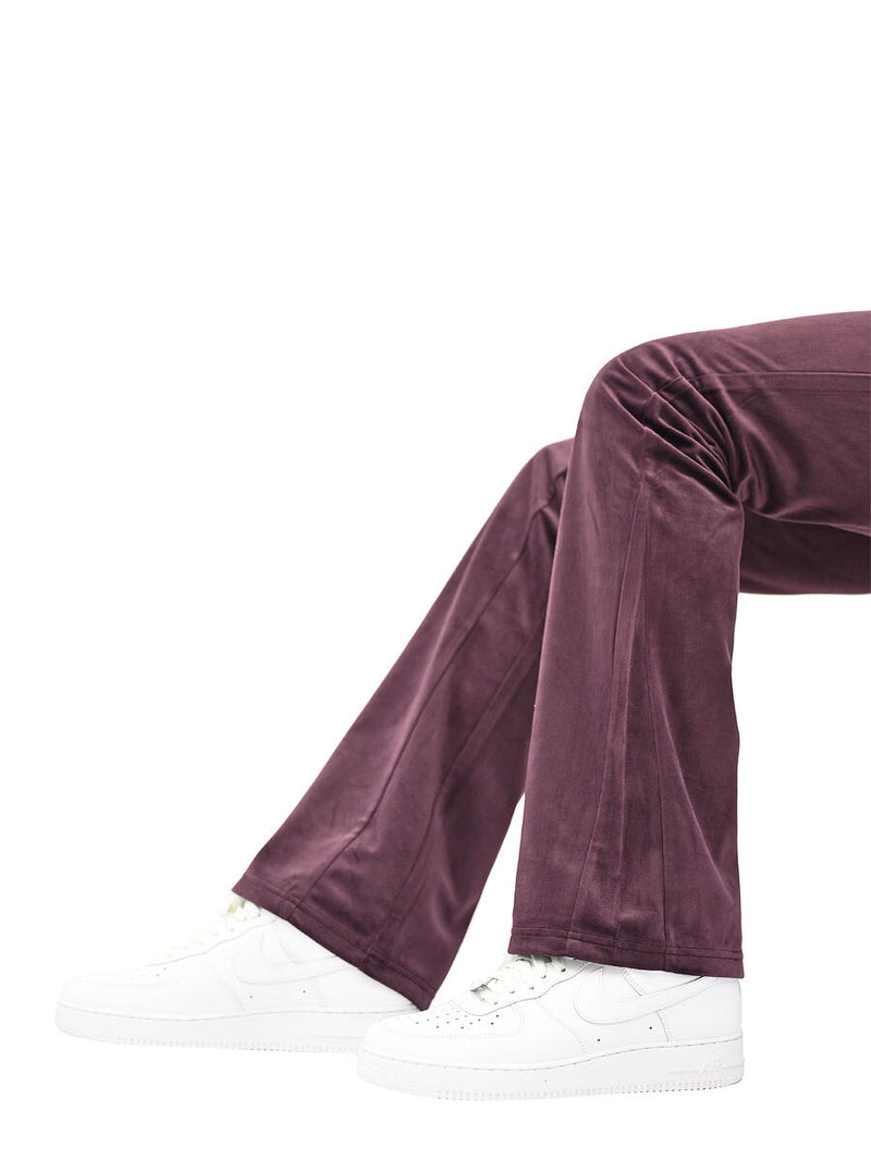 Si Tu Veux VEUX VELVET FLARE JOGGER (PURPLE)