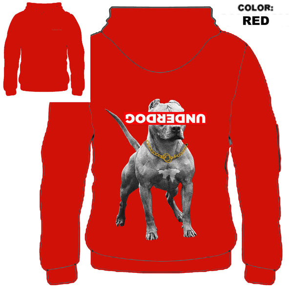 DZTR  MENS HOODIE UNDERDOG (RED)