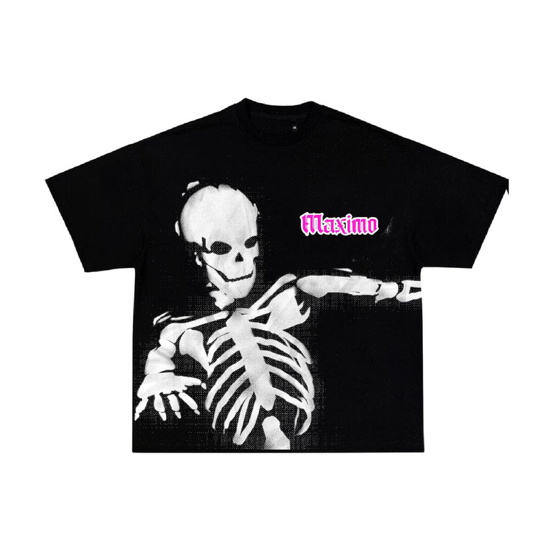 MAXIMO APPAREL Skeleton Tee (BLK & PINK)