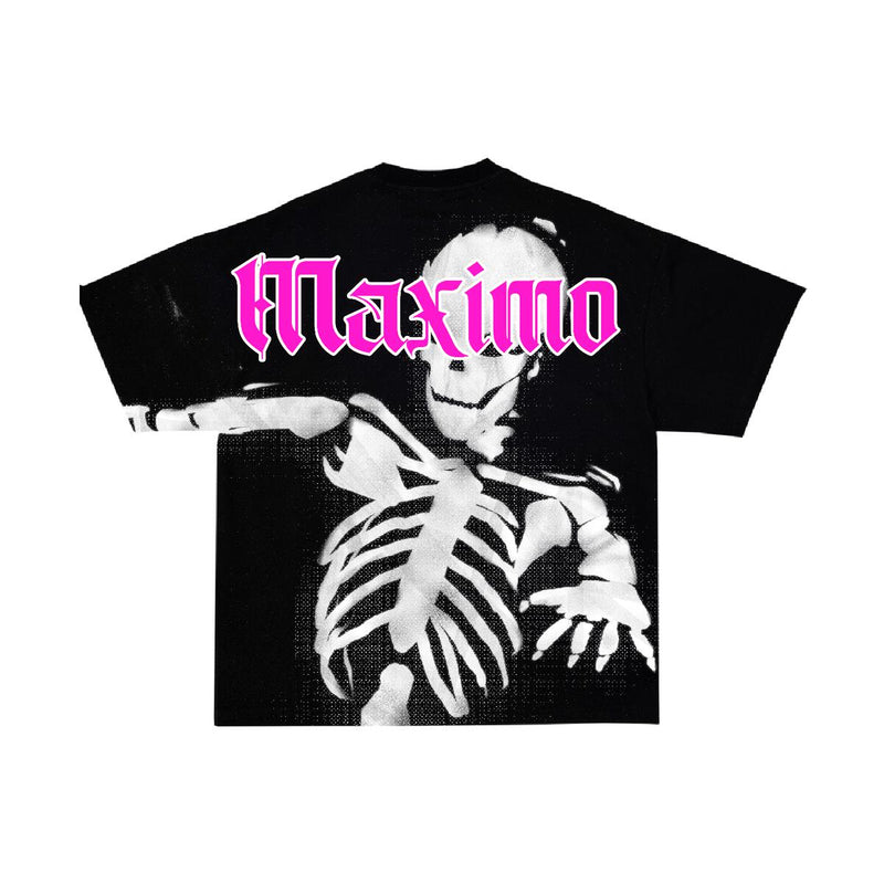 MAXIMO APPAREL Skeleton Tee (BLK & PINK)