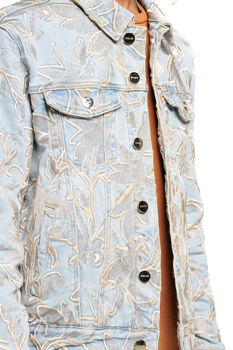 PHEELINGS DREAMS BLOSSOMING DENIM JACKET (LIGHT BLUE)