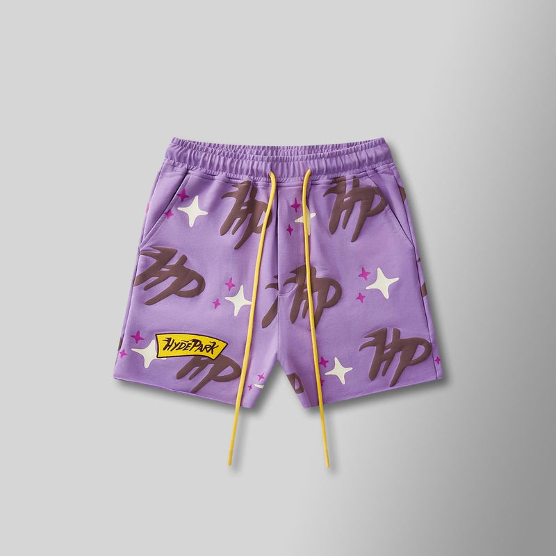 Hyde Park Puff the Magic Pattern Shorts (Purple)