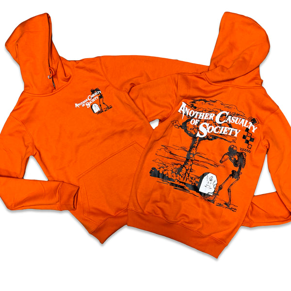 RETRO LABEL CASUALTY HOODIE (ORANGE)