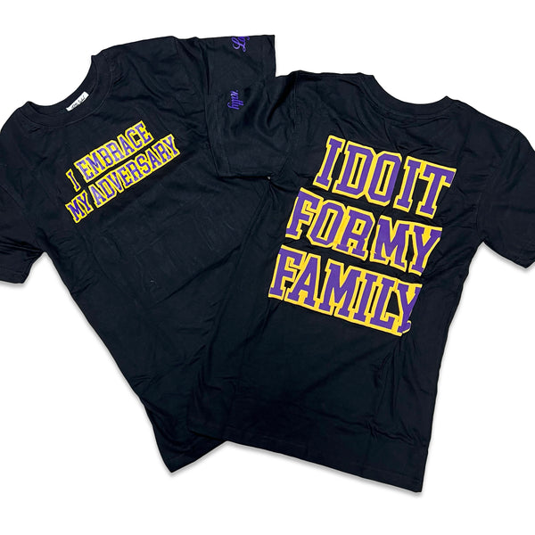 RETRO LABEL I DO IT FOR MY FAMILY SHIRT (RETRO 12 FIELD PURPLE)