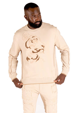 MAKOBI GABANA TIGER CREWNECK (kHAKI)