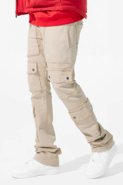 Jordan Craig MARTIN STACKED EL DORADO CARGO PANTS (KHAKI)