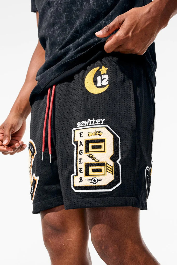 Jordan Craig ATHLETIC - VARSITY MESH SHORTS (BLACK BENTLEY)