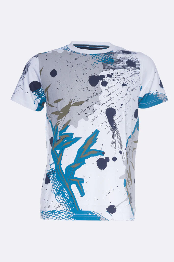 A TIZIANO Zander | Graphic Print Crew (White)