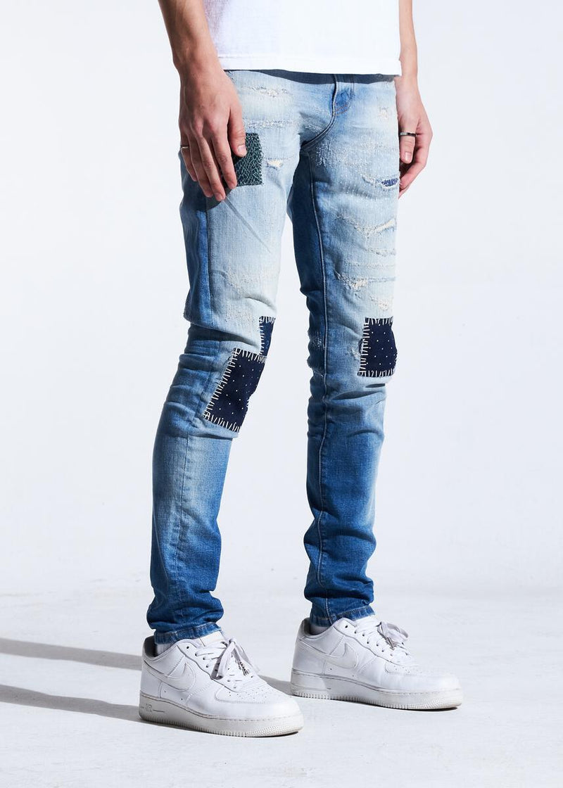 Crysp Denim Atlantic Jean (Blue Patchwork)