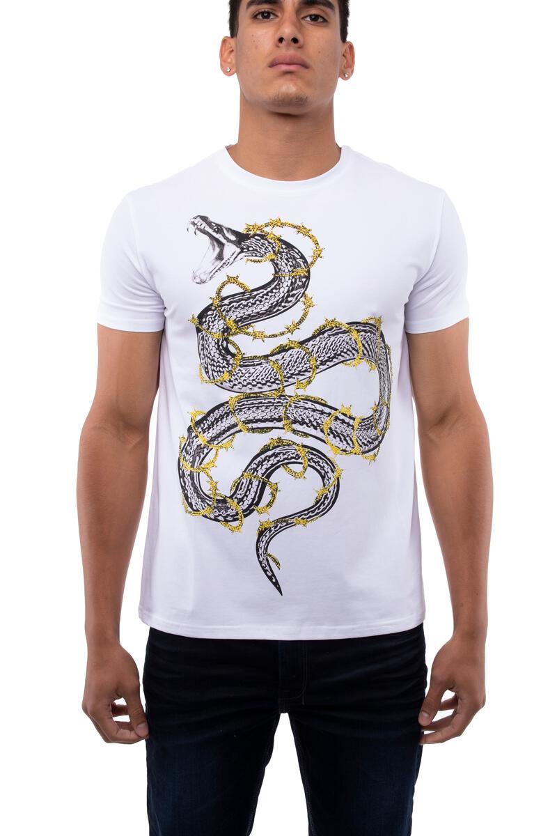 XRAY Cobra Rhinestone Shirt (White)