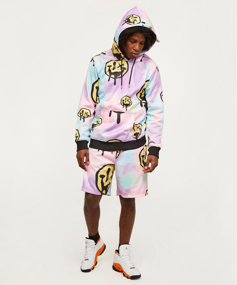 Reason Hazy Smile Hoodie Shorts Set (Multi)