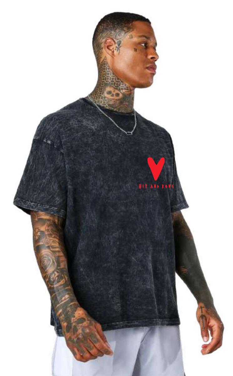 Hip and Bone Love Kills TEE (Acid Wash)