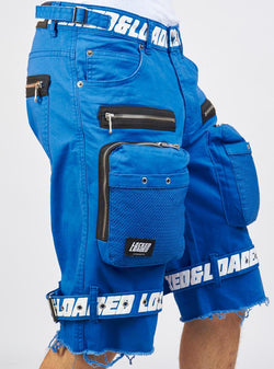 Locked & Loaded Twill Shorts (Royal/White)