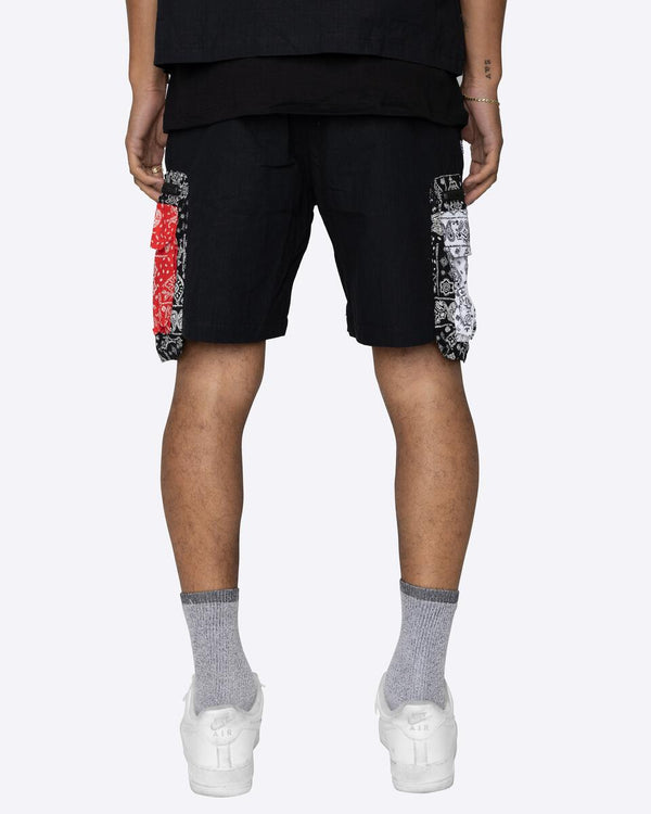 EPTM Multi Bandana Shorts (Black/Red)