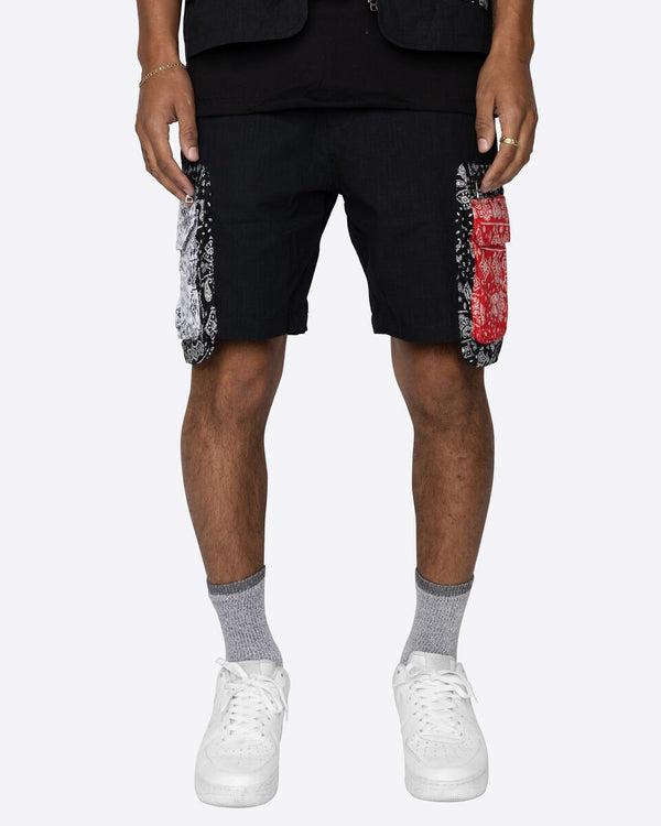 EPTM Multi Bandana Shorts (Black/Red)