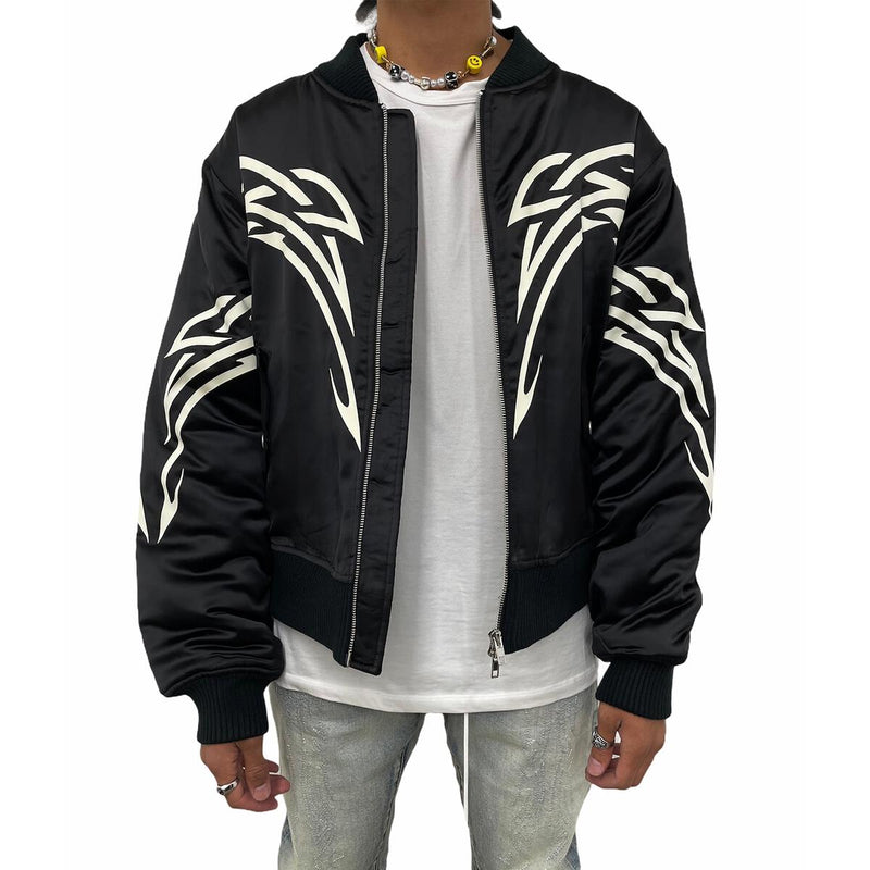 Lifted Anchors Spirit Tribal Bomber Jacket (Black)