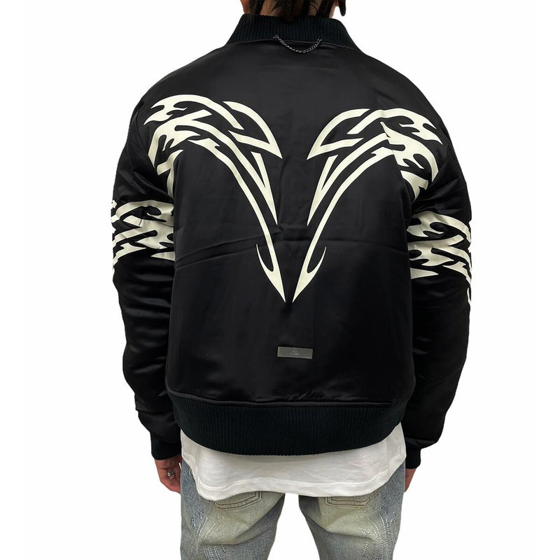 Lifted Anchors Spirit Tribal Bomber Jacket (Black)