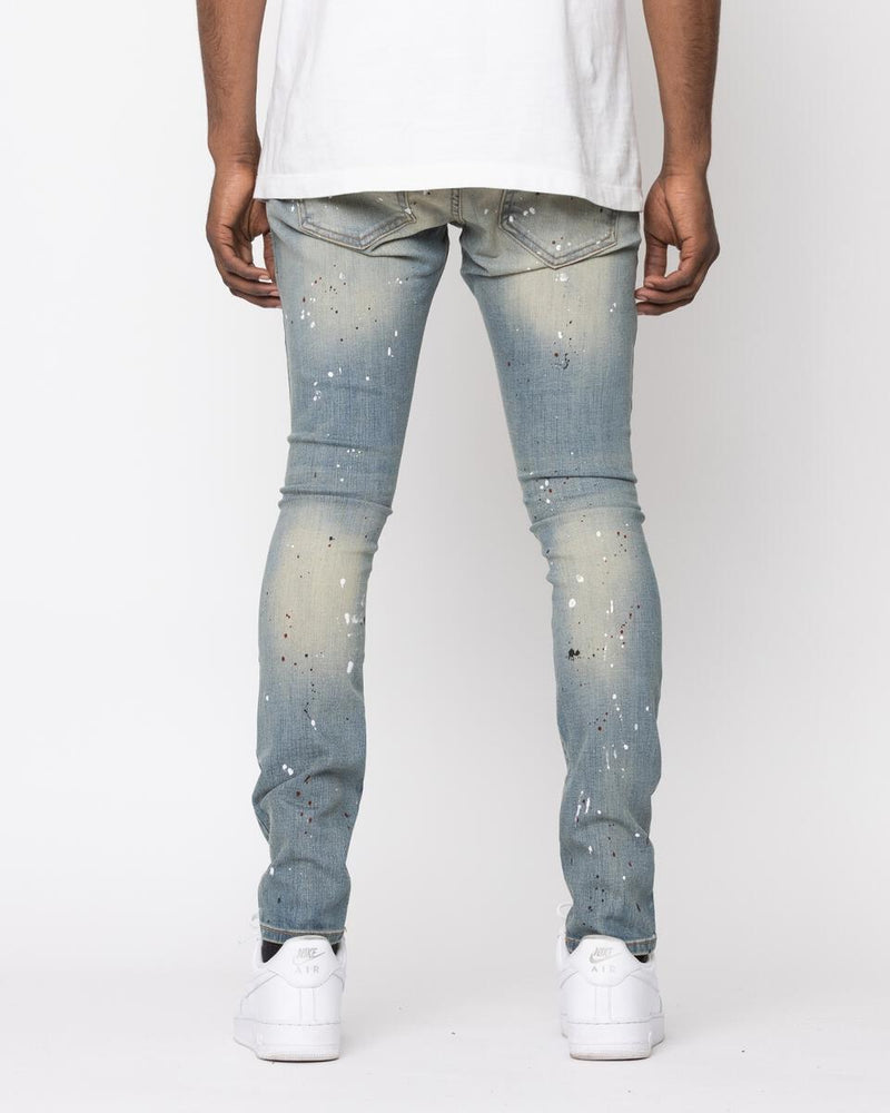 Golden Denim UNION - CAVOUR Paint Splatter Jeans (Medium Wash)