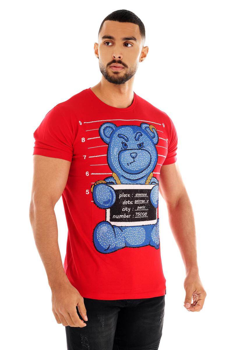 George V Paris Teddy Shots Shirt (Red)