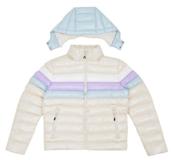 Roku Studio 2021 SHINY COLOR BLOCK BUBBLE JACKET (Ivory)