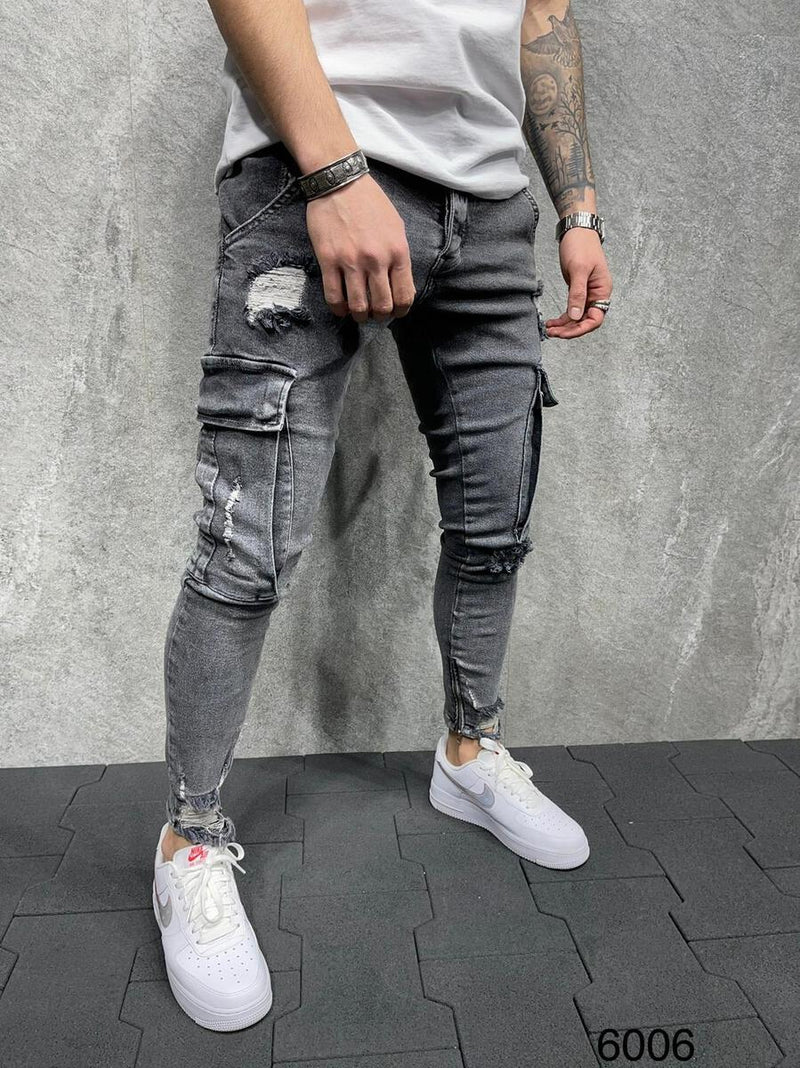 2Y Premium Plain Rip Jean (Charcoal)