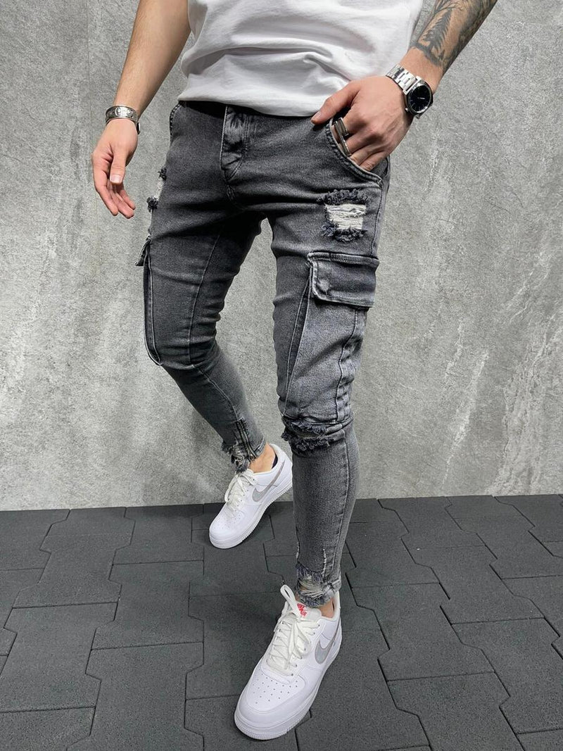 2Y Premium Plain Rip Jean (Charcoal)